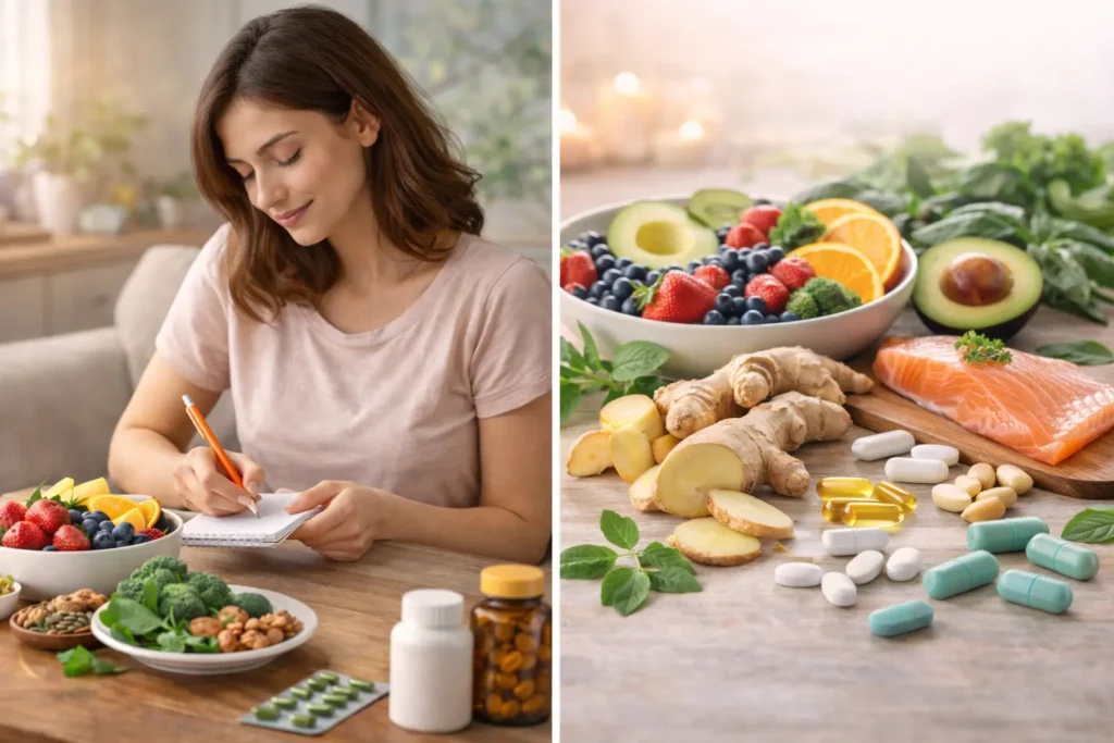 اصول تغذیه برای کاهش علائم PMS و راحتی در دوران قاعدگی